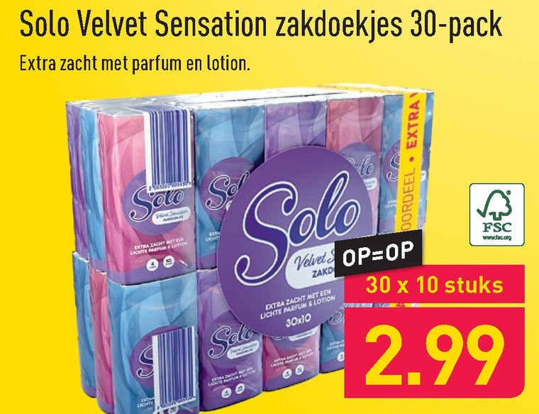 Solo   zakdoek folder aanbieding bij  Aldi - details