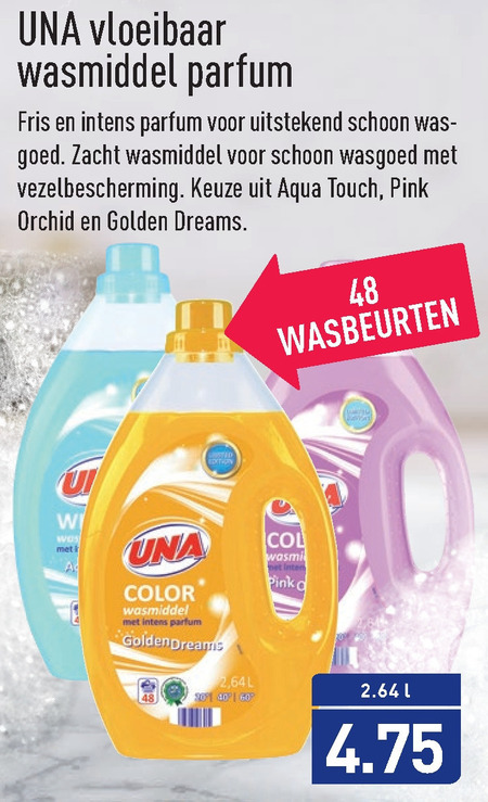 Una   wasmiddel folder aanbieding bij  Aldi - details