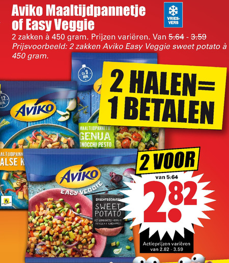 Aviko   diepvriesmaaltijd folder aanbieding bij  Dirk - details