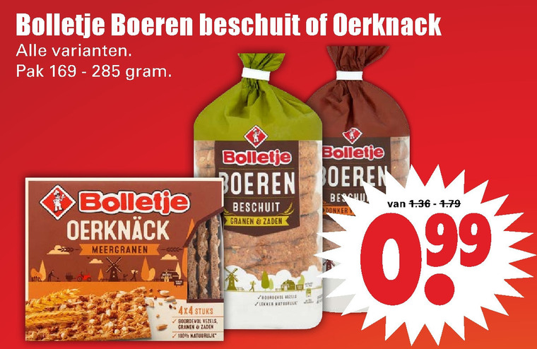 Bolletje   knackebrod, beschuit folder aanbieding bij  Dirk - details