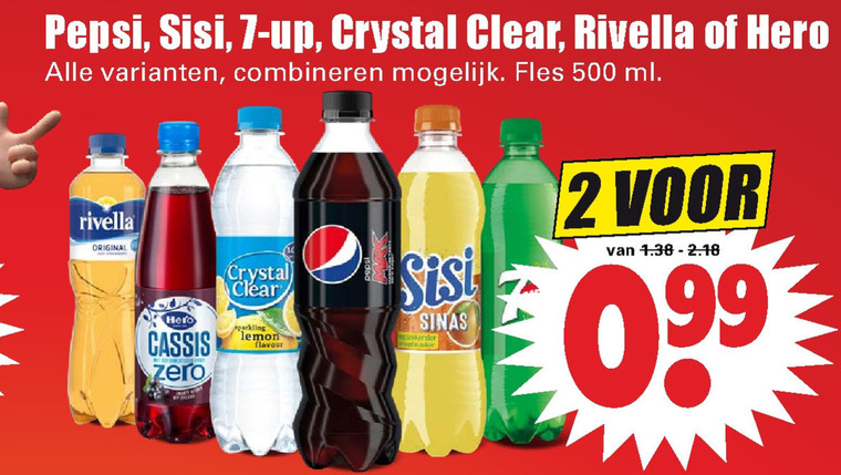 7-Up   frisdrank, cola folder aanbieding bij  Dirk - details