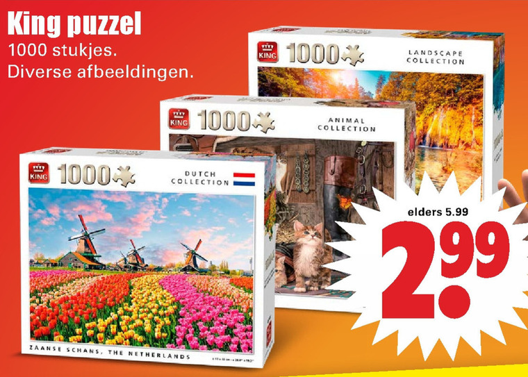 hoofdstuk Kilometers Willen King legpuzzel folder aanbieding bij Dirk - details