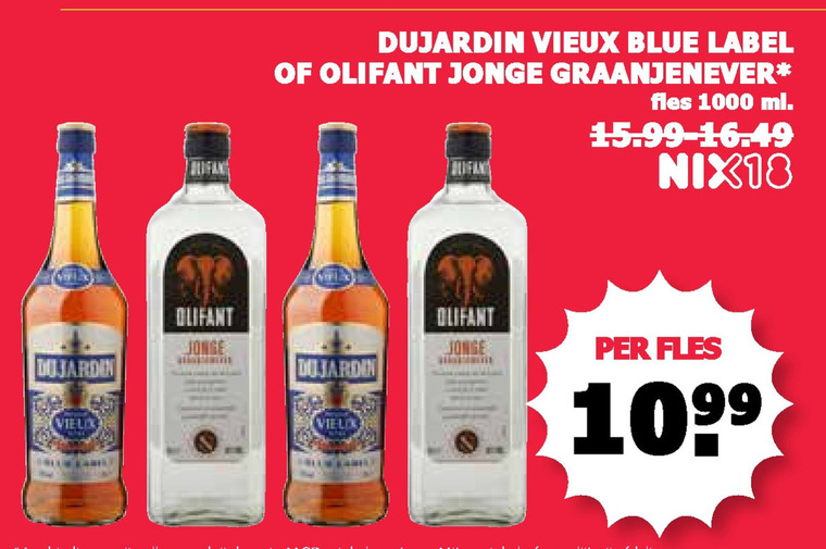 Dujardin   vieux, jenever folder aanbieding bij  MCD Supermarkt Basis - details