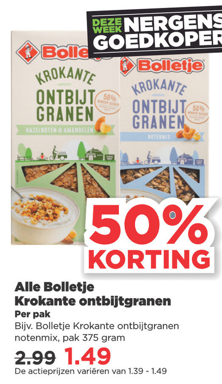 Bolletje   cereals folder aanbieding bij  Plus - details