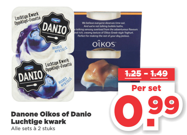 Danone Danio   kwark, vruchtenyoghurt folder aanbieding bij  Plus - details