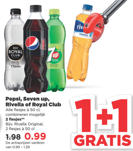 Royal Club   frisdrank, cola folder aanbieding bij  Plus - details