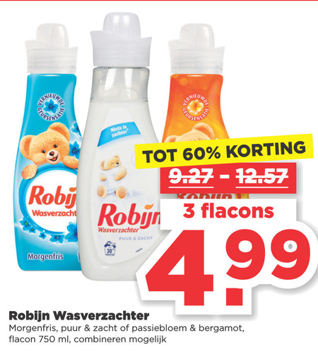 Robijn   wasverzachter folder aanbieding bij  Plus - details