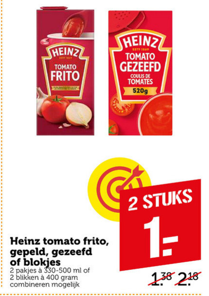 Heinz   tomatenpuree, tomatenblokjes folder aanbieding bij  Coop - details