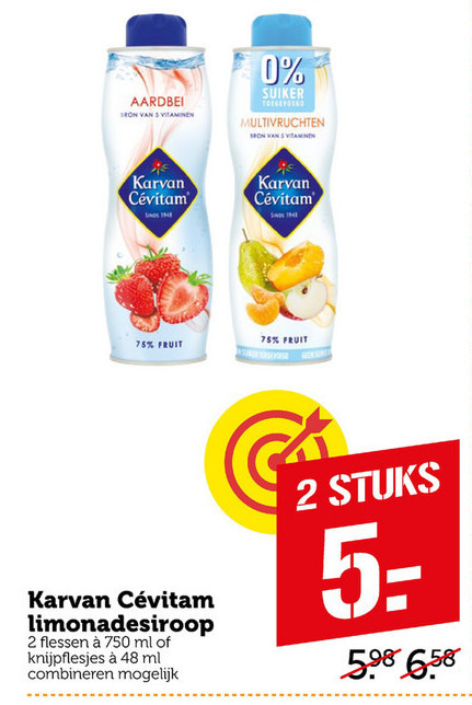 Karvan Cevitam   limonadesiroop folder aanbieding bij  Coop - details