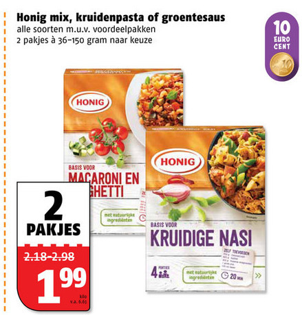 Honig   maaltijdmix folder aanbieding bij  Poiesz - details