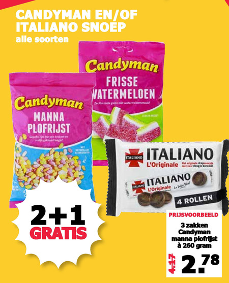 Italiano   drop, snoep folder aanbieding bij  MCD Supermarkt Basis - details