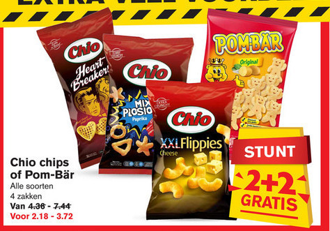 Chio   zoutje, chips folder aanbieding bij  Hoogvliet - details