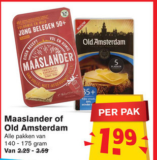 Maaslander   kaasplakken folder aanbieding bij  Hoogvliet - details