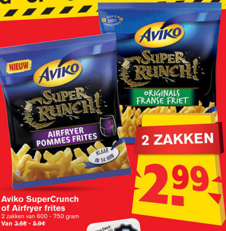 Aviko   patat folder aanbieding bij  Hoogvliet - details