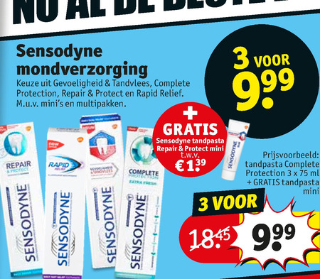 Sensodyne   tandpasta folder aanbieding bij  Kruidvat - details