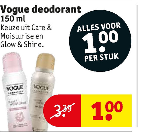 Vogue   deodorant folder aanbieding bij  Kruidvat - details