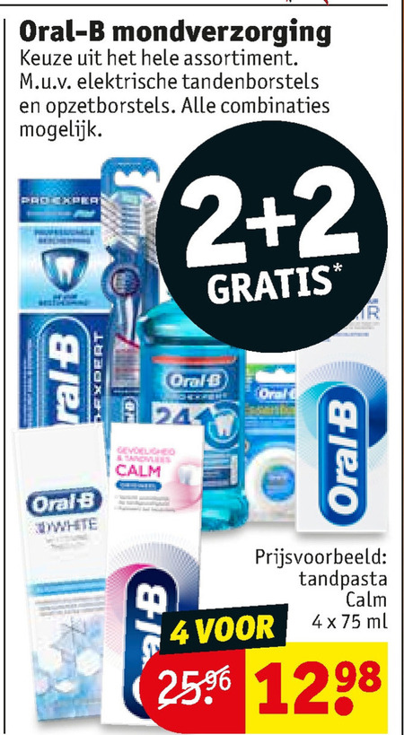 Oral-B   mondverzorging, tandpasta folder aanbieding bij  Kruidvat - details