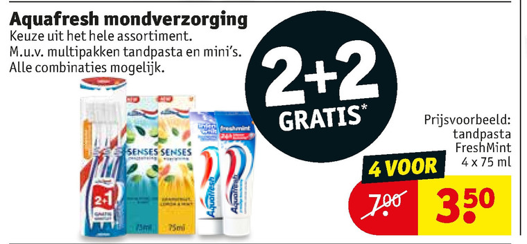 Aquafresh   tandenborstel, tandpasta folder aanbieding bij  Kruidvat - details