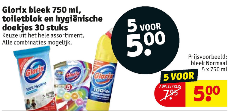 Glorix   toiletblok, vochtige schoonmaakdoekjes folder aanbieding bij  Kruidvat - details