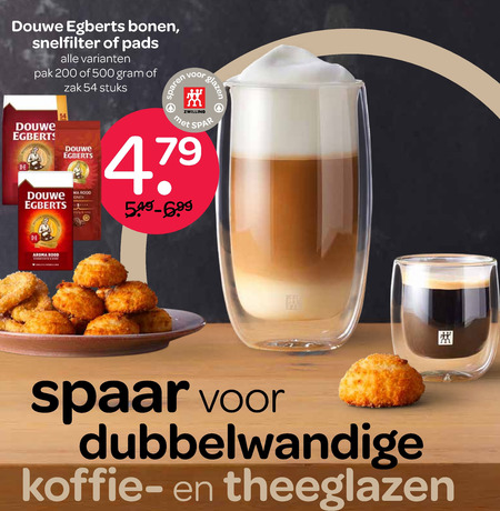 Douwe Egberts   koffiebonen, koffiepad folder aanbieding bij  Spar - details