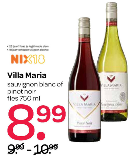 Villa Maria   witte wijn, rode wijn folder aanbieding bij  Spar - details