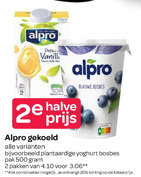 Alpro   soja yoghurt folder aanbieding bij  Spar - details