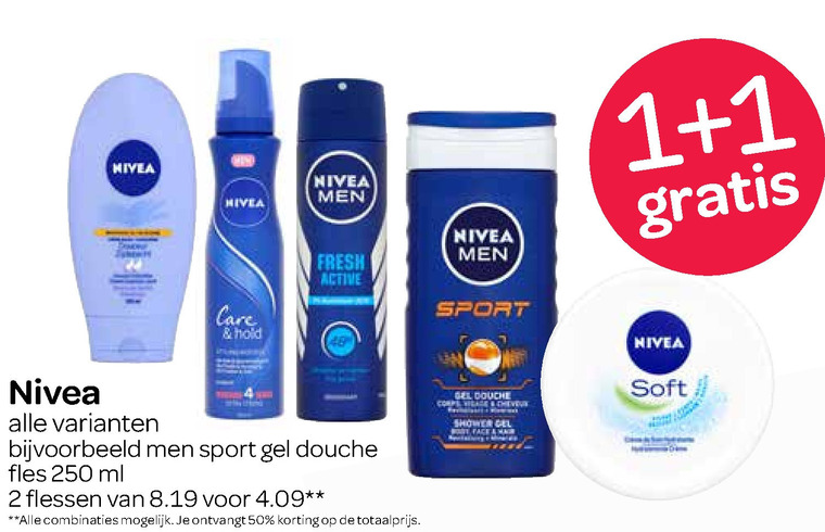 Nivea   douchegel, deodorant folder aanbieding bij  Spar - details