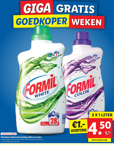 Formil   wasmiddel folder aanbieding bij  Lidl - details