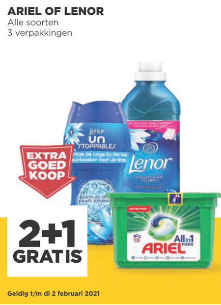 Lenor   wasmiddel, wasverzachter folder aanbieding bij  Jumbo - details