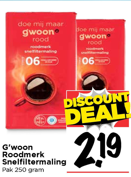 Gwoon   koffie folder aanbieding bij  Vomar - details