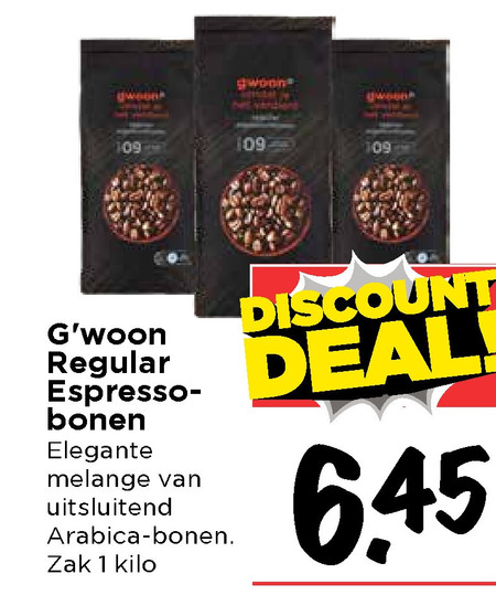 Gwoon   koffiebonen folder aanbieding bij  Vomar - details