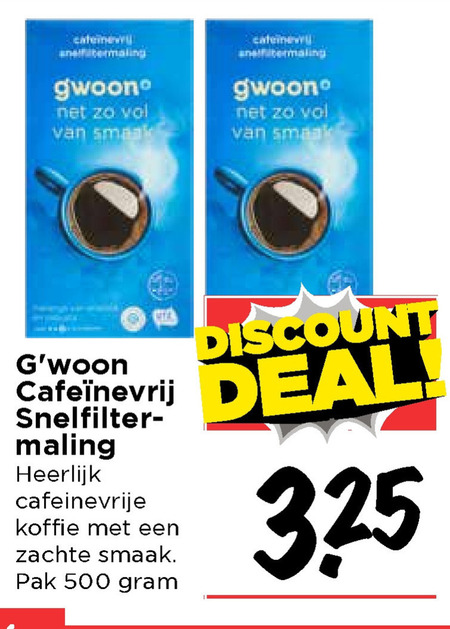 Gwoon   koffie folder aanbieding bij  Vomar - details