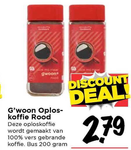 Gwoon   oploskoffie folder aanbieding bij  Vomar - details