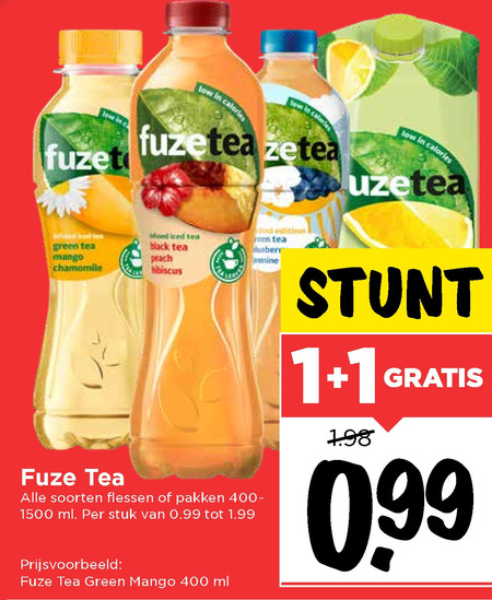 Fuze Tea   ice tea folder aanbieding bij  Vomar - details