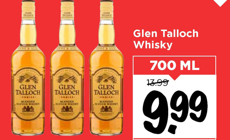 Glen Talloch   whisky folder aanbieding bij  Vomar - details