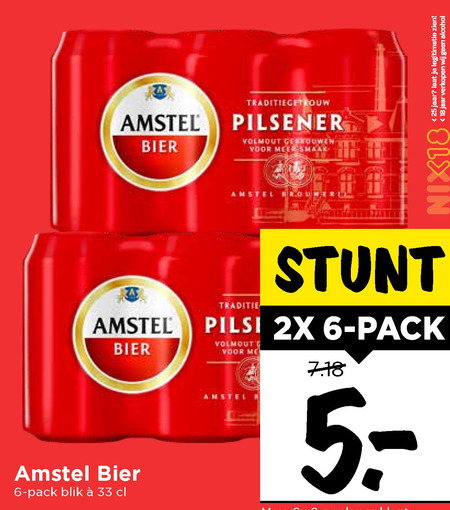 Amstel   blikje bier folder aanbieding bij  Vomar - details