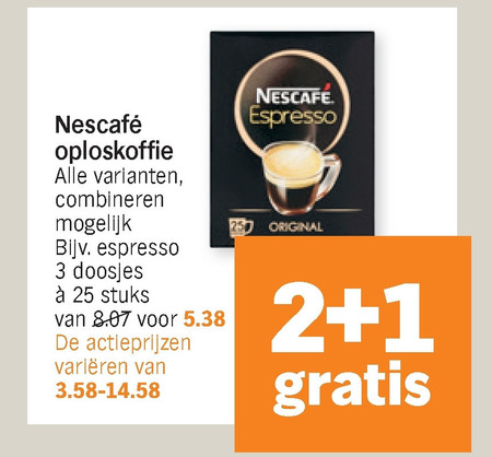 Nescafe   oploskoffie folder aanbieding bij  Albert Heijn - details