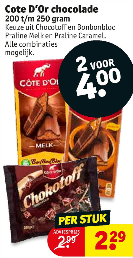 Cote D Or   chocolade folder aanbieding bij  Kruidvat - details