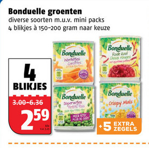 Bonduelle   groenteconserven folder aanbieding bij  Poiesz - details