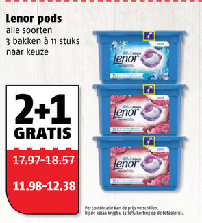 Lenor   wasmiddel folder aanbieding bij  Poiesz - details