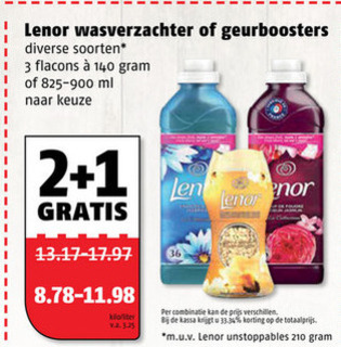 Lenor   wasverzachter folder aanbieding bij  Poiesz - details