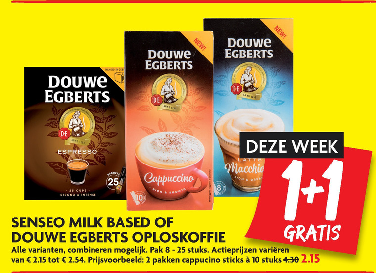 Douwe Egberts   koffiepad, oploskoffie folder aanbieding bij  Dekamarkt - details