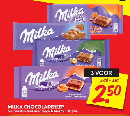 Milka   chocolade folder aanbieding bij  Dekamarkt - details