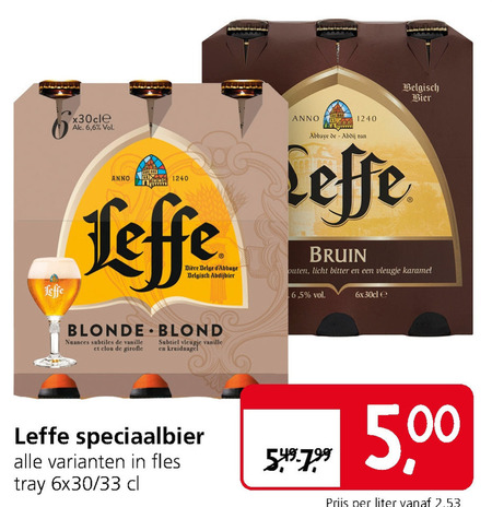 Leffe   speciaalbier folder aanbieding bij  Jan Linders - details