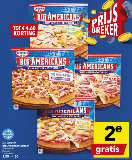 Dr Oetker   diepvriespizza folder aanbieding bij  Deen - details