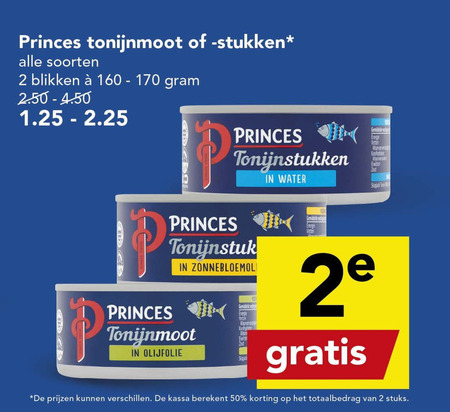 Princes   tonijn in blik folder aanbieding bij  Deen - details