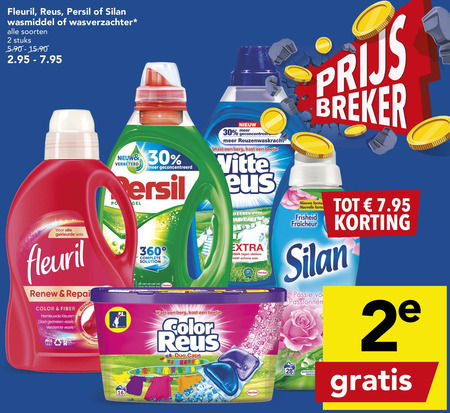 Persil   wasverzachter, wasmiddel folder aanbieding bij  Deen - details