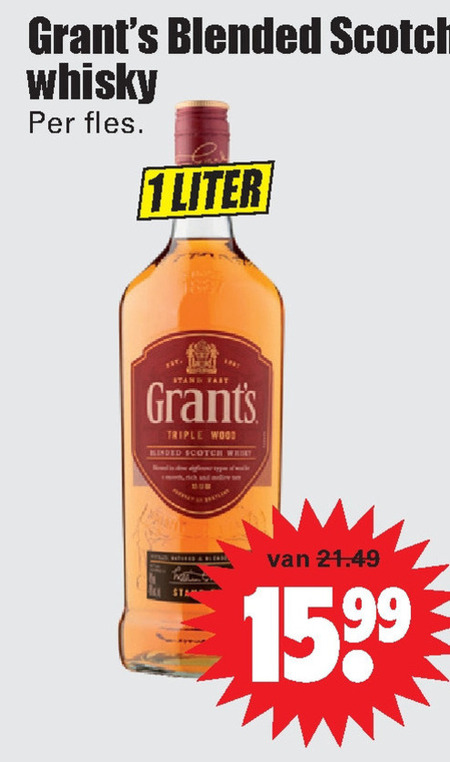 Grants   whisky folder aanbieding bij  Dirk - details