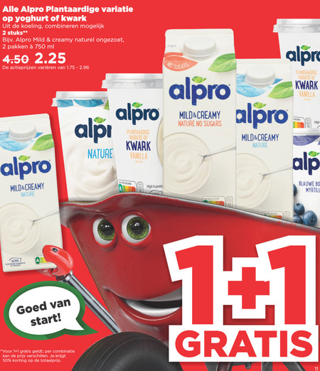 Alpro   soja melk, soja zuivel folder aanbieding bij  Plus - details