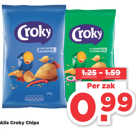 Croky   chips folder aanbieding bij  Plus - details